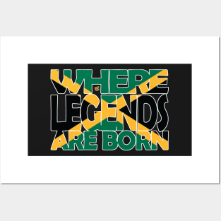 Jamaica Flag - Where Legends Are Born - Jamaican - Soca Mode Posters and Art